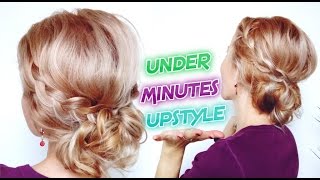 Running Late Hairstyle  Medium Short Hair Updo Under Minutes | Awesome Hairstyles