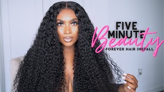 5 Minute Install Using Jerry Curly Skin Melt Hd Laceclosure Wig | Beautyforever