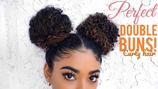 Perfect Double Buns - Curly Hair | Jasmeannnn