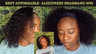 Affordable 40$ Aliexpress 14" Curly Headband Wig Ft Yarra Wig Official