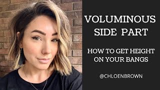 Voluminous Side Part || How I Get My Bangs To Defy Gravity