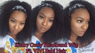 Best Looking Kinky Curly 18 Inch Headband Wig | Ft Vivi Babi Hair