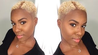Styling My Short Blonde Natural Hair | Combating Dryness + Juicy Curls | Nia Hope