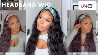 An Easy, Stress-Free Wig! | Headband Wig Installation & Review Ft Unicehair