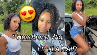 Best Curly Headband Wig | Beginner Friendly Wig | Affordable Wig | Ula Hair