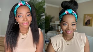 Quick Protective Style No Lace| No Cornrows | Easiest Headband Wig Install |Ft. Asteria Hair