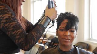 How To Curl Short Hair Using 1 Flatiron (By Angel Robinson)