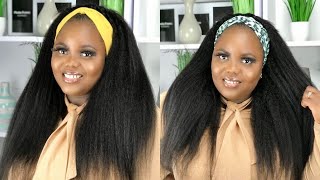 New Kinky Straight Headband Wig! Install In 5Minutes, 2020 | Ft. Evawigs