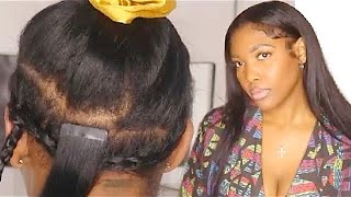 Diy Tape In Install On Yourself Flawlessly | How To Tape In Extensions On Natural Hair