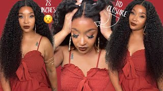 Start To Finish 5X5 Hd Closure Wig Install | 28” Jerry Curly Wig| Ft. Nadula Hair