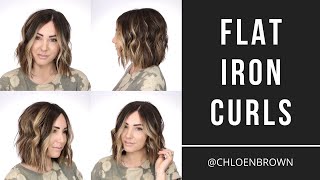 How To Curl With A Flat Iron || Chloenbrown
