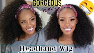 Absolutely Gorgeous Kinky Curly Throw & Go Headband Wig! | Mary K. Bella | Curlyme Hair