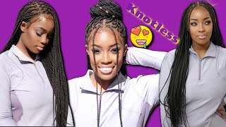 28" Knotless Braids On Short Hair In No Time! Chile!!! | Mary K. Bella | Hair N' Tingz
