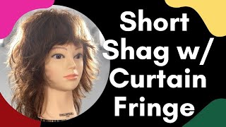 Short Shag Haircut W/Curtain Fringe And Air Dry Styling