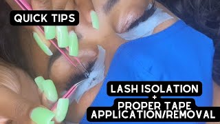 How To Properly Isolate Lash Extensions + Tape Application/Removal