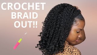 Braid Out On Crochet Braid Headband Wig Ft. Cuban Twist!