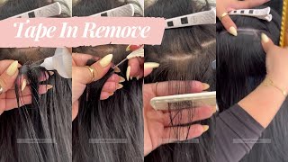 Easy Way To Remove Tape In Human Hair Extensions - Natural Hair | #Ulahair Review
