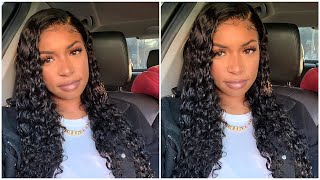Affordable 13X4 Transparent Lace | 22 Inch Deep Wave Wig Install | Arabella Hair