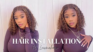 This Hair Is My Brand! | Curly Bob Wig Installation Ft. Luvme Hair