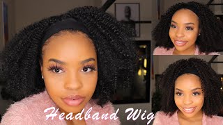 Afroanew Headband Wig Review | Synthetic Vs. Human Hair #Wigwednesdays