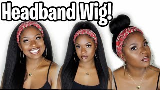 New Headband Wig! | 5 Minute Install!|  No Lace! No Glue! No Gel! | Throw On And Go!| West Kiss Hair
