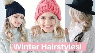 Easy Hairstyles For Winter, Hats, And Scarves! - Hair Tutorial