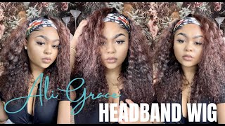 The Best Curly Headband Wig Ever!! | Ft. Aligrace Hair
