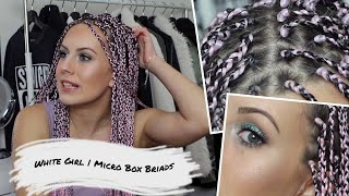 Box Braids On Short Hair | White Girl W/ Micro Braids