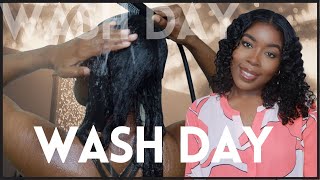 My Wash Day Routine | Relaxed Hair | Denaj