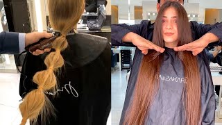 Extreme Long To Short Haircut Transformation | Surprise Hair Makeover Before And After