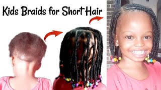 Can'T Grip Braids? No Worries , Try This Kids Braided Hairstyle With Beads For Short Hair