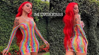34 Inches Red Lace Front Human Hair Wig ♥️ Install + Review