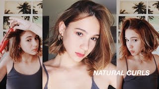 "Natural" Curls On Short Hair; Using Flat Iron ♥