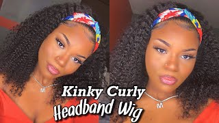 Headband Wig| Kinky Curly Install&Review Ft Julia Hair #Itsmileah