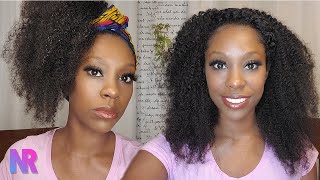 I Love It | My Quality Hair Review | Natural Looking Kinky Curly Headband Wig Review !!
