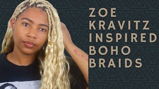 Zoe Kravitz Inspired Boho Braids On Short Hair