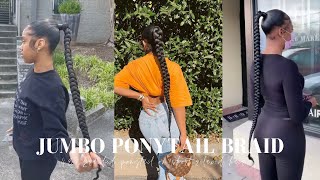 48" Braided Ponytail On Short Hair