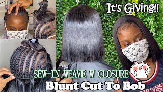 Sew In Bundles W Hd Lace Closure! Silky Hair Blunt Cut To Bob Length Ft. #Ulahair Review