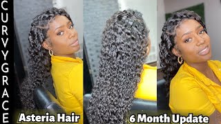 Crimped My Curly 6X6 Closure Wig | Asteria Hair 6 Month Deep Wave Updated Review