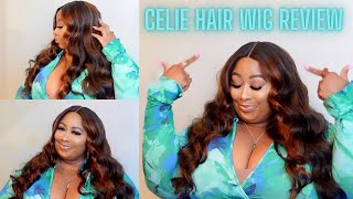 Celie Hair Wig Review: Baby Its Giving Waves And Body!!! Get Into This Body Wave Unit W/ Highlights!
