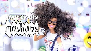Mash Ups: Doll Hair Crafts - Doll Afro | Yarn Re - Root In Depth | How To Curl Dolls Hair & More