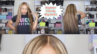 Beginner Friendly  Quick & Easy No Glue Lace Frontal Install | Ft. Hurela Hair