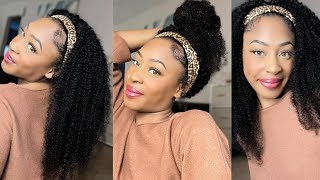 Headband Wig | Kinky Curly | Affordable | Easy Install | Ft. Tinashe Hair