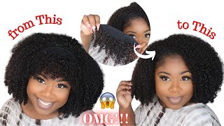  Game Changer! 2 N 1 Headband Wig With Detachable Bangs | Curlscurls