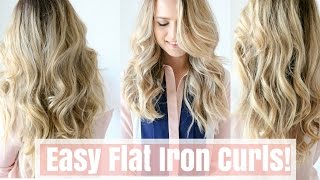 How To: Easy Flat Iron Curls (No Twisting!)