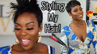 Styling My Hair!| Using 1" Flat Iron| Roxy Bennett