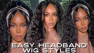 Easy Headband Wig Styles (Thin Hair Install)! No Lace, No Gel, No Glue | Nadula Hair | Alwaysameera
