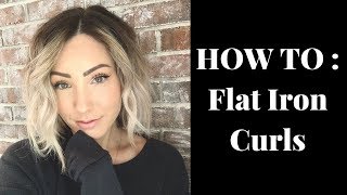 How To : Flat Iron Curls || Short Hair