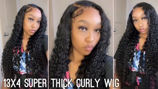 Beginner Friendly Tutorial; Super Thick Curly Wig Install  | Start To Finish Tutorial Ft. Tinashe