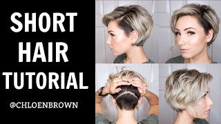 Short Hair Tutorial || Wet To Dry Styling